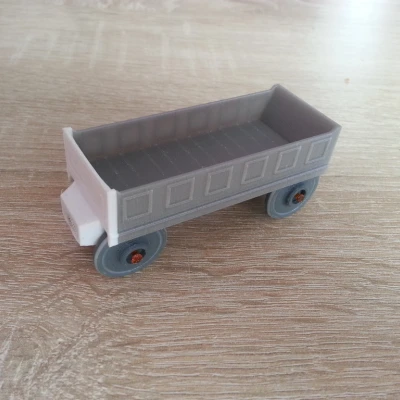 Vagon Hàng Bằng Gỗ Cho Đường Ray Xe Lửa