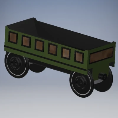 Vagon Hàng Bằng Gỗ Cho Đường Ray Xe Lửa