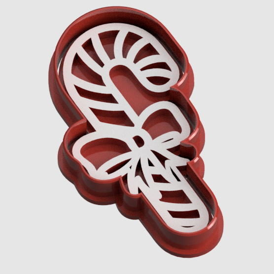 Khuôn Cắt Bánh Quy Kẹo Mút Hình Gậy Giáng Sinh