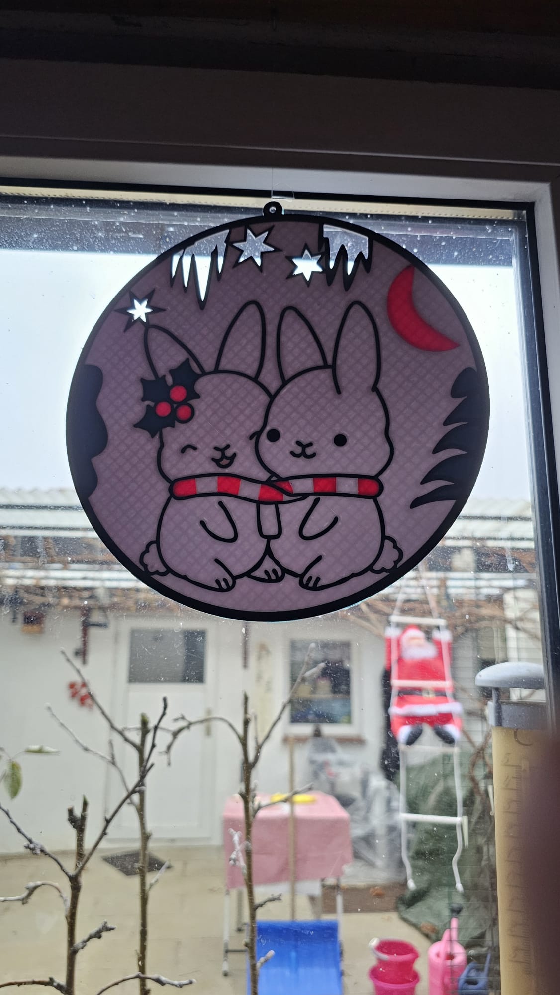 Mô hình Thỏ Tuyết (Schneehasen) - Trang Trí Giáng Sinh