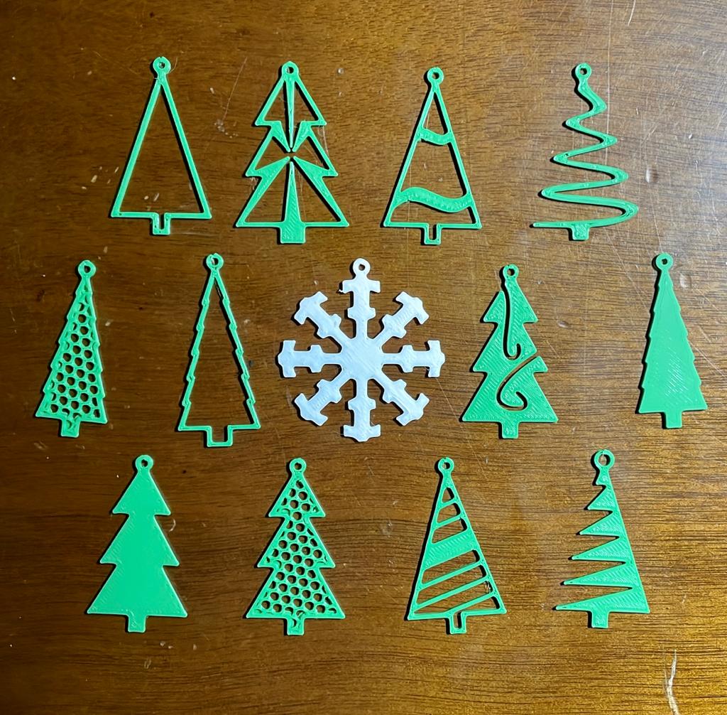 Tuyển Tập Mini Cây Thông Noel Treo (12 mẫu dễ in)