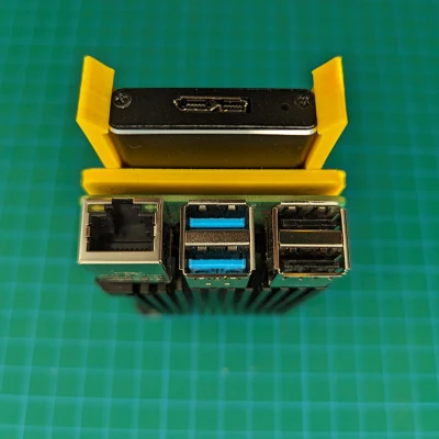 Đế Ray DIN Gọn Gàng Cho Raspberry Pi 4B Kèm SSD