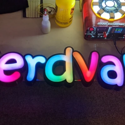 Biển hiệu Nerdvana marquee