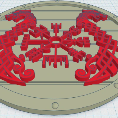Miếng lót ly hình Khiên Viking 31