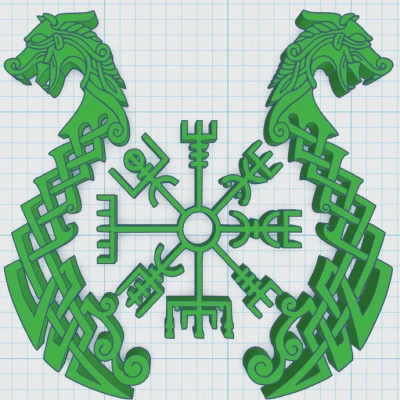 Miếng lót ly hình Khiên Viking 31