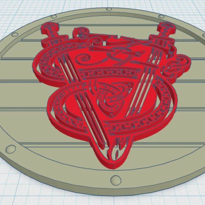 Đế lót ly hình Khiên Viking 23