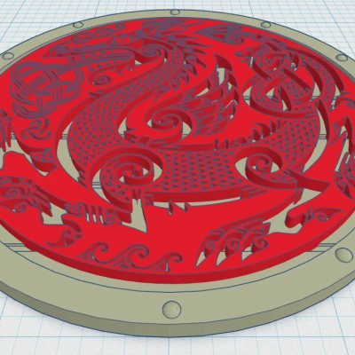 Đế lót ly hình Khiên Viking 13