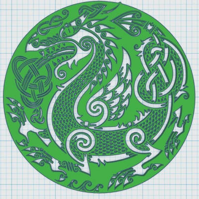 Đế lót ly hình Khiên Viking 13