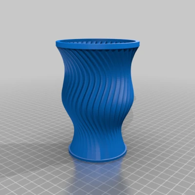 Bình Hoa Xoắn Dày