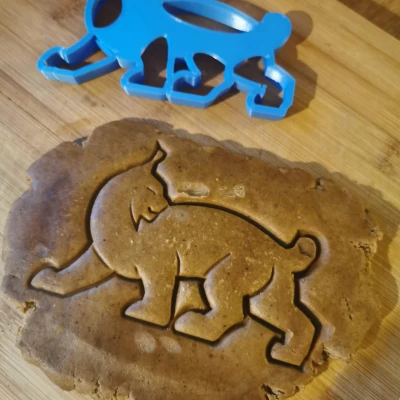 Khuôn cắt bánh gừng hình con báo đốm