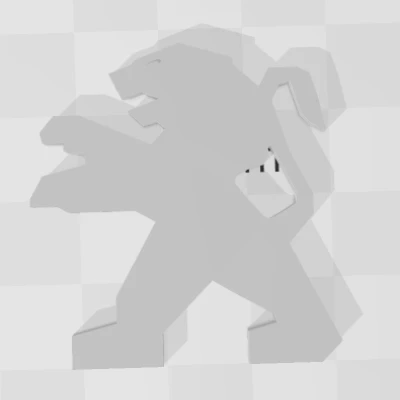 Logo Peugeot (Móc Khóa) - In 3D Siêu Đẹp