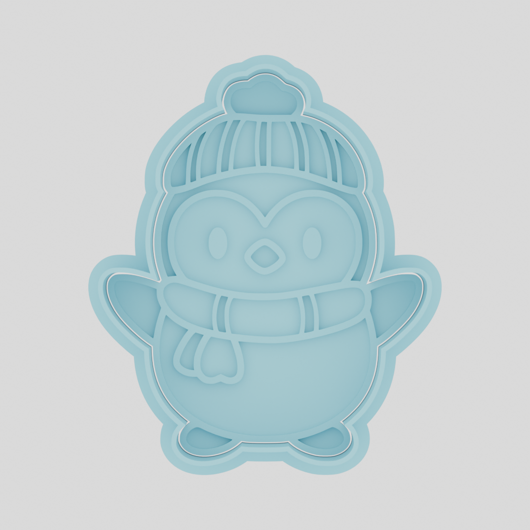 Khuôn Cắt Bánh Quy Và Dấu Hình Chim Cánh Cụt Giáng Sinh