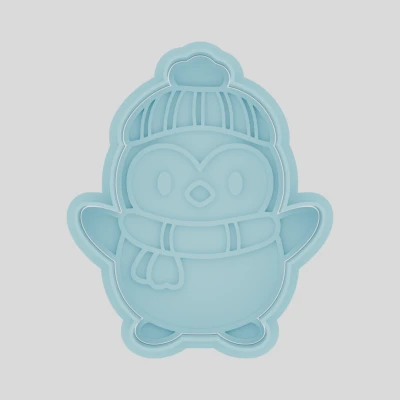 Khuôn Cắt Bánh Quy Và Dấu Hình Chim Cánh Cụt Giáng Sinh