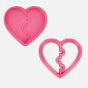 Bộ khuôn cắt bánh quy hình trái tim xếp hình (2 phiên bản) - Thumbnail 2