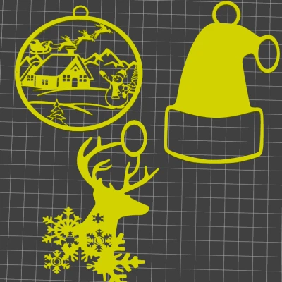 3 Mề Đay Giáng Sinh