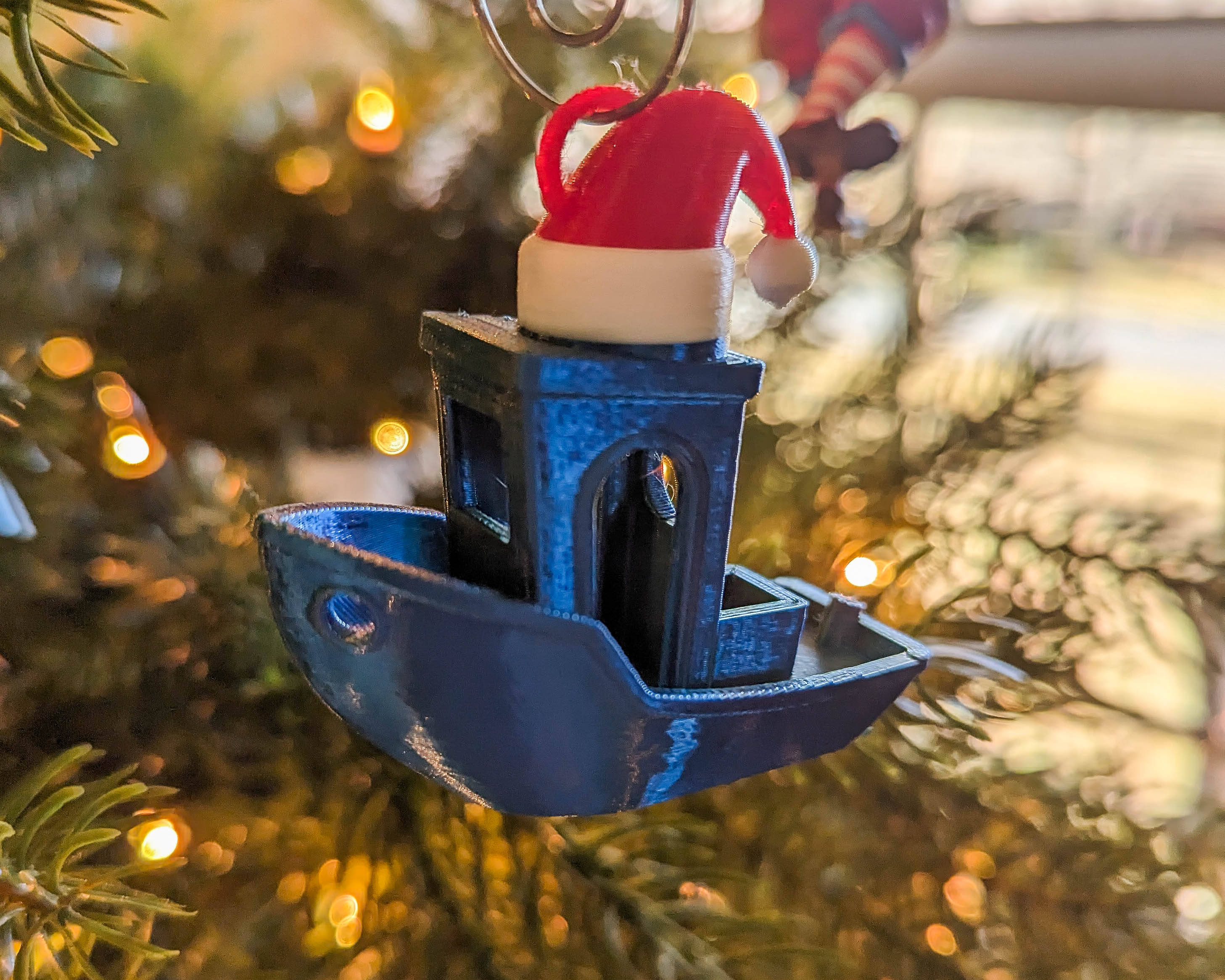 Móc Trang Trí 3DBenchy Mũ Giáng Sinh (Hỗ Trợ Đổi Màu)