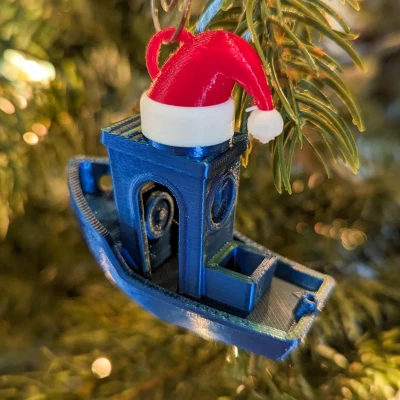 Móc Trang Trí 3DBenchy Mũ Giáng Sinh (Hỗ Trợ Đổi Màu)