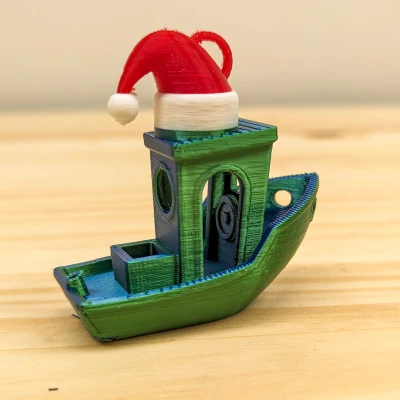 Móc Trang Trí 3DBenchy Mũ Giáng Sinh (Hỗ Trợ Đổi Màu)