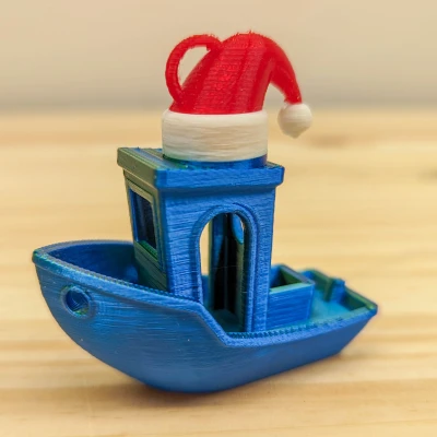 Móc Trang Trí 3DBenchy Mũ Giáng Sinh (Hỗ Trợ Đổi Màu)