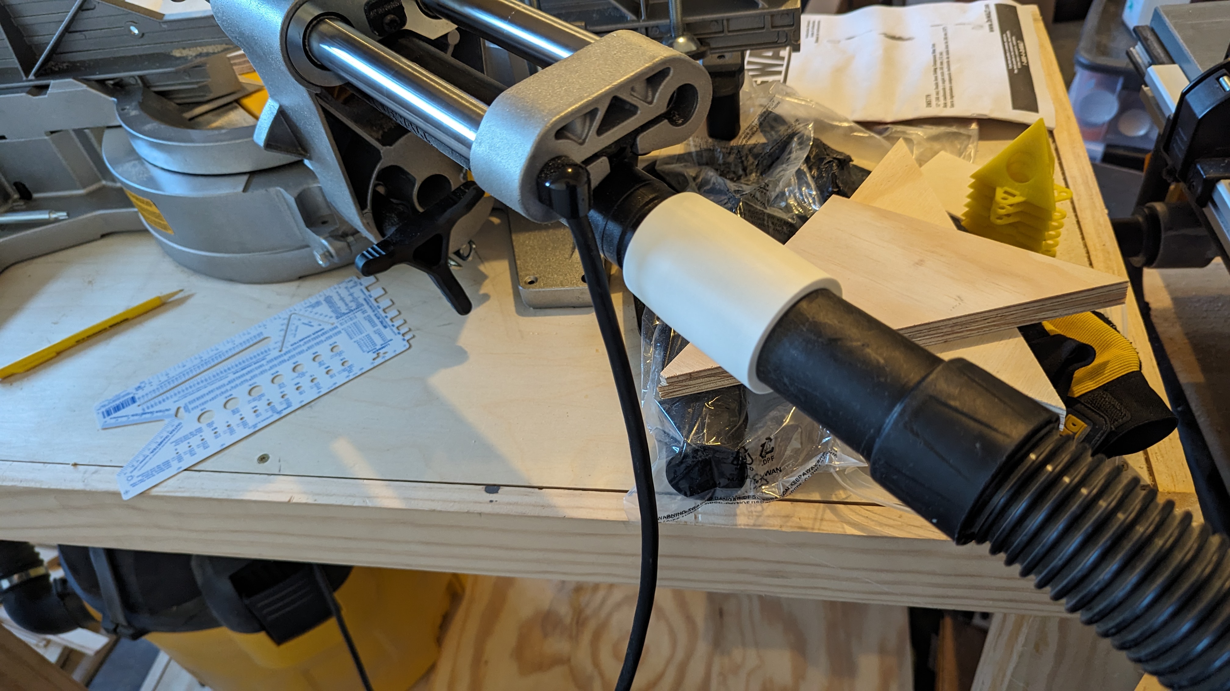 Khớp Nối Ống Hút Bụi Shop-Vac 1-7/8" & Máy Cưa Mộng Dewalt (DWS779, DXV10P)