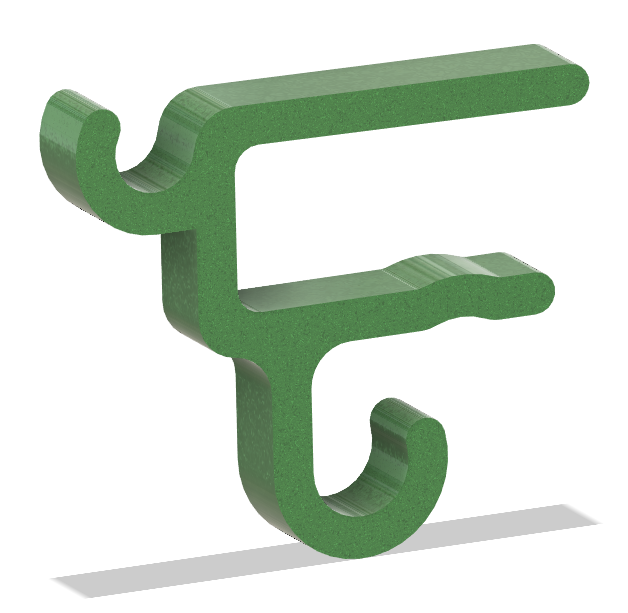 Móc Treo Kệ Đơn Giản Cho Kệ Sâu 3/4