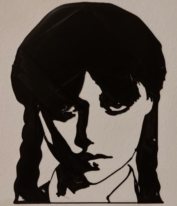 Tranh treo tường Wednesday Addams phác thảo