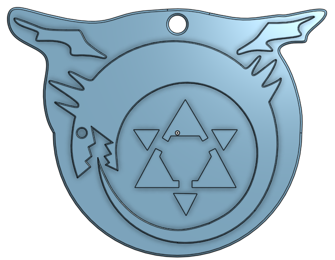 Móc khóa Ouroboros tattoo có hoặc không có hình lục giác