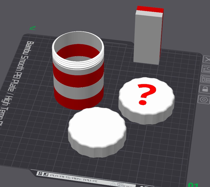 Hộp Đựng Nhiều Màu Có Nắp Vặn