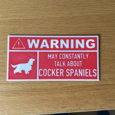 Biển Cảnh Báo Chó Cocker Spaniel
