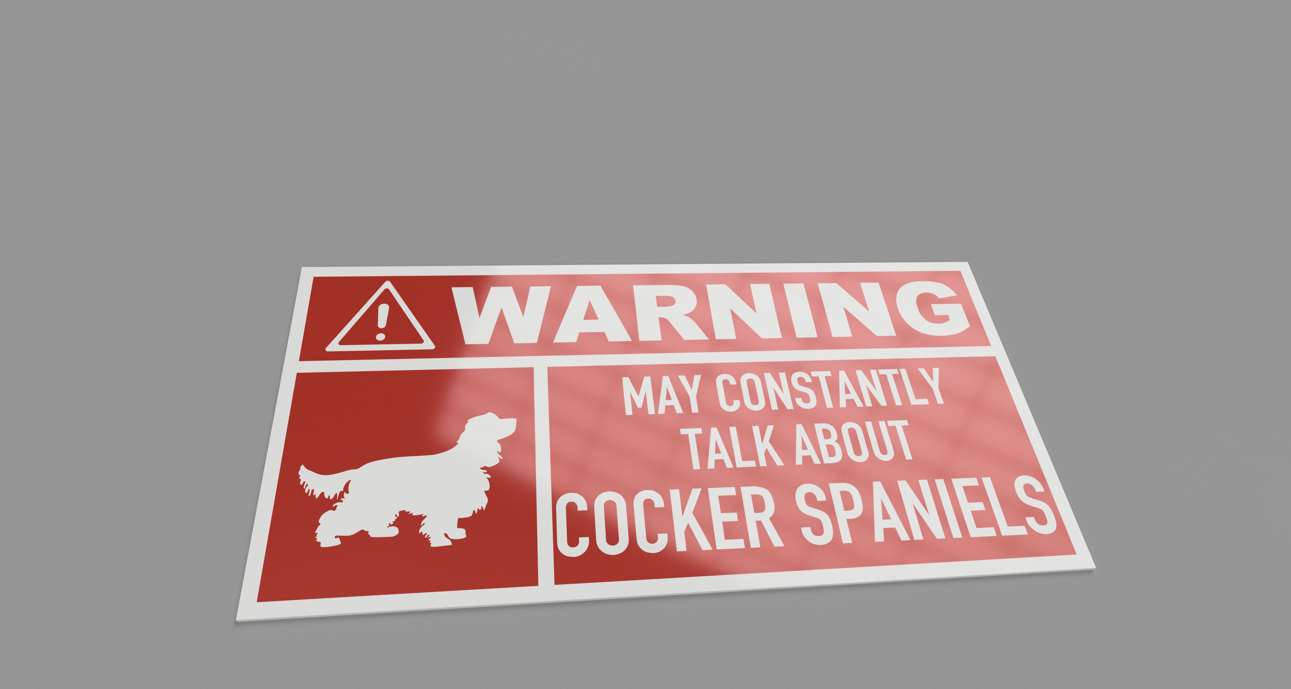 Biển Cảnh Báo Chó Cocker Spaniel