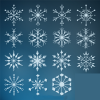 Bộ sưu tập bông tuyết phẳng theo phong cách hình học - Thumbnail 1