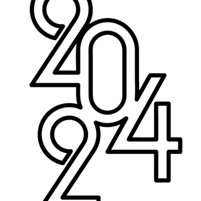 Thiết Kế Số Vàng Chúc Mừng Năm Mới 2024