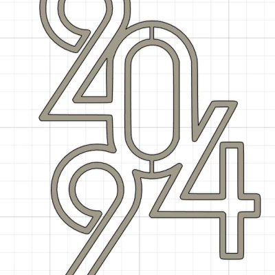 Thiết Kế Số Vàng Chúc Mừng Năm Mới 2024