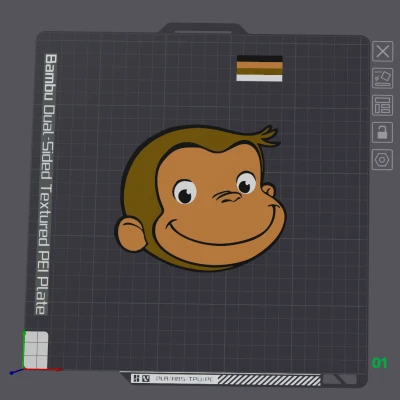 Mặt Curious George, Đa Vật Liệu