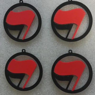 Bông Tai Cờ - Đỏ và Đen