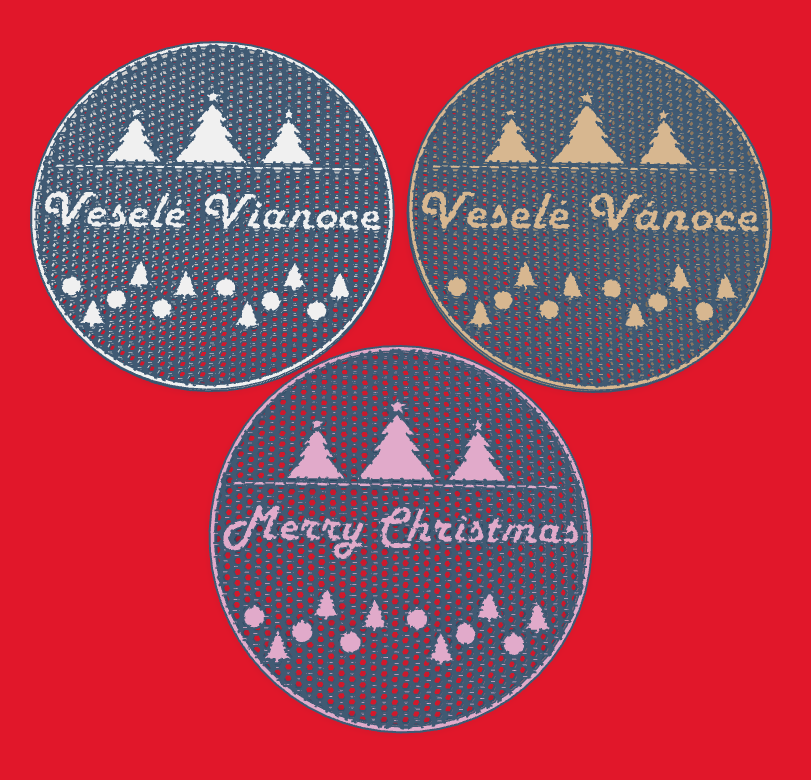 Coaster Giáng Sinh CZ, SK, EN