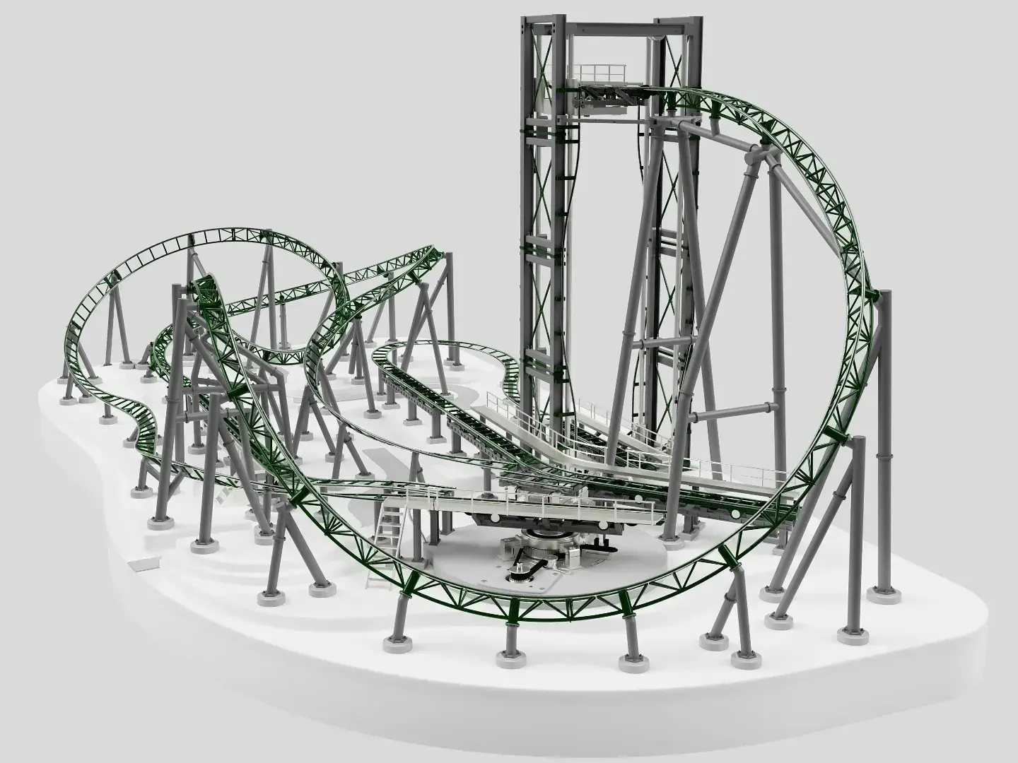 Mô hình Tàu Lượn Siêu Tốc Intamin Multi Dimension của LTS Design