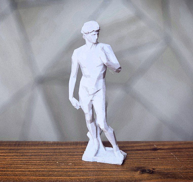 Tượng David của Michelangelo Phong Cách Low Poly