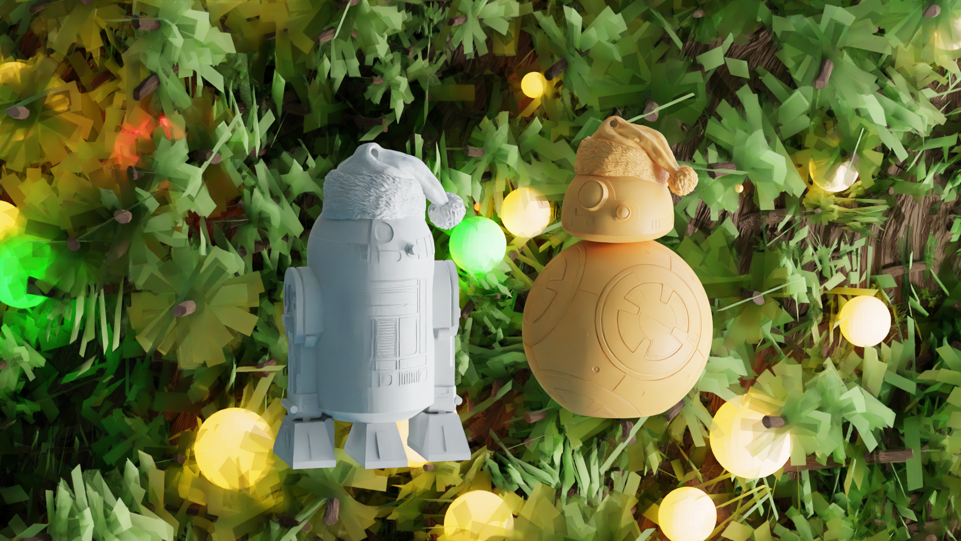 R2D2 & BB8 Star Wars - Móc Trang Trí Giáng Sinh