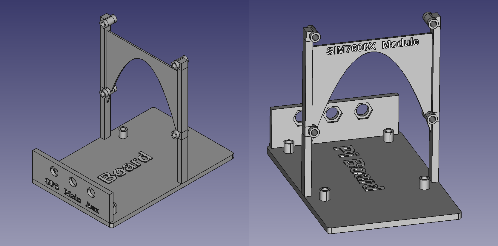 Khung Gắn Pi + SIM7600X Để Debug