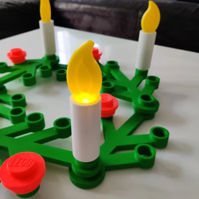 Nến cho Vòng Hoa Giáng Sinh Lego
