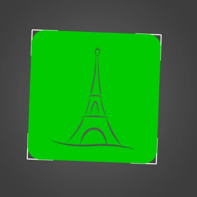 Chân đế ly với họa tiết Tháp Eiffel