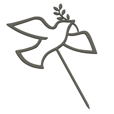 Mô hình chim bồ câu trang trí bánh