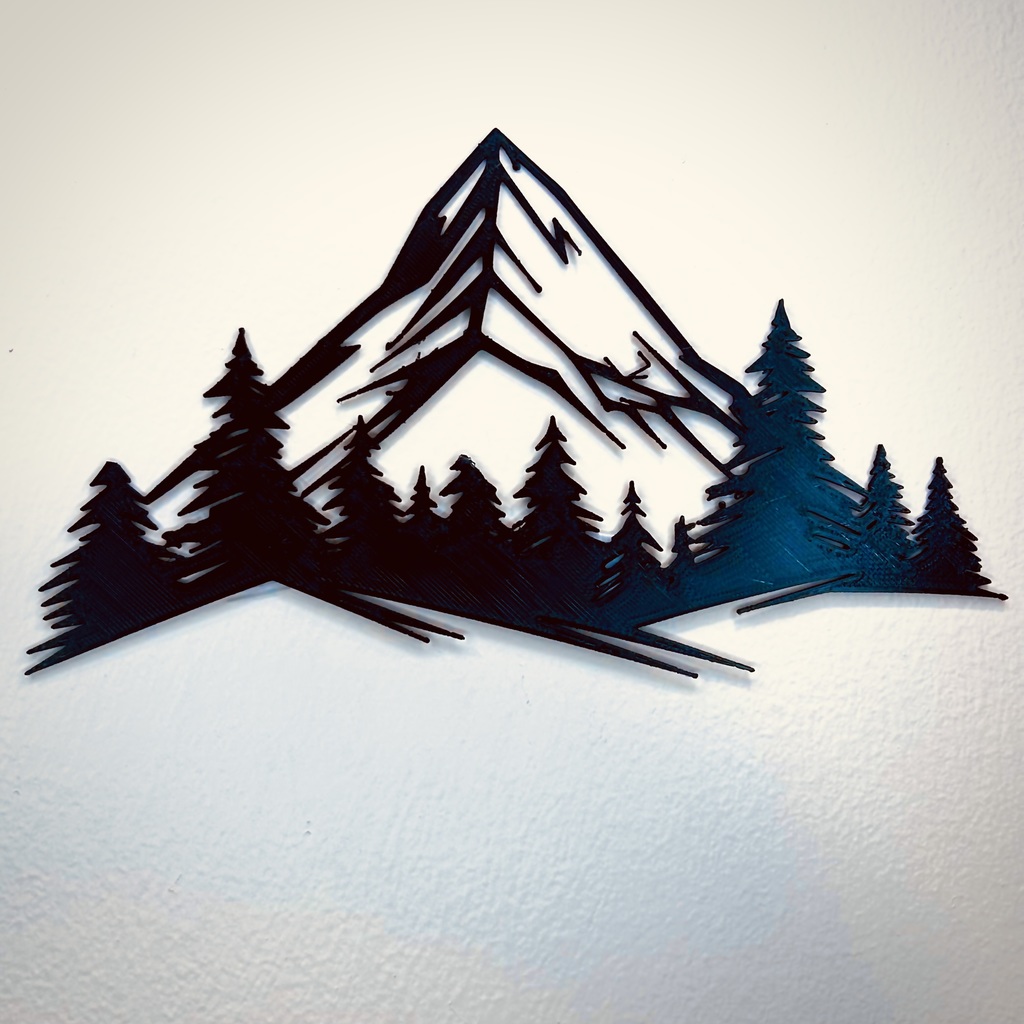 Tranh Treo Tường Hình Núi Phong Cách Tối Giản