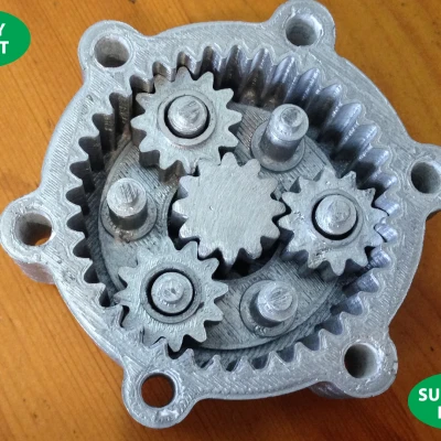 Hộp số hành tinh xếp chồng 4:1 – Cơ cấu in 3D