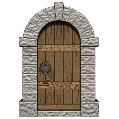 Cổng Lâu Đài và Viền Đá - In 3D Địa Hình Trung Cổ