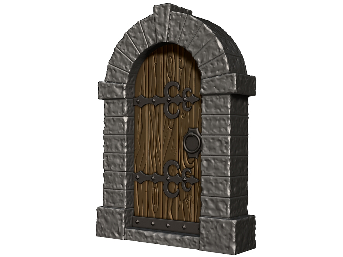 Cổng Lâu Đài và Viền Đá - In 3D Địa Hình Trung Cổ