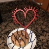 Chữ "Happy Birthday" Hình Trái Tim Cắm Bánh Kem - Thumbnail 1