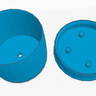 Chậu Trồng Sen Đá Xương Rồng Hình Tròn Có Khay Nước