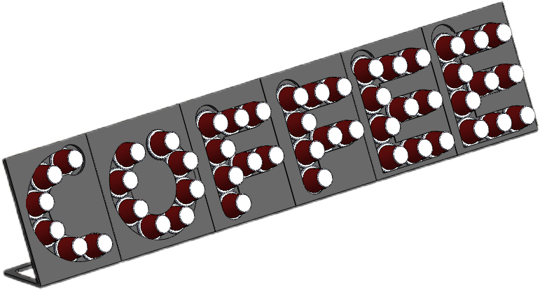Kệ Đựng Viên Nén Cà Phê Theo Chữ